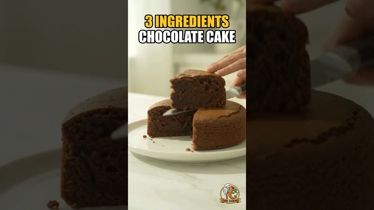 3-Ingredient Chocolate Cake — No oven · no eggs · cooked in a pot